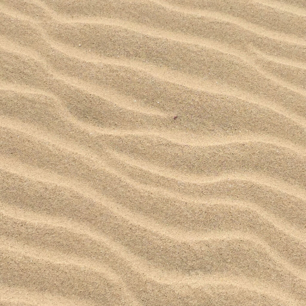 A closeup of quartz sand