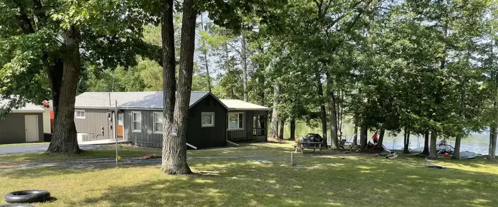 Lake house on Cedar Lake in West Branch Michigan.