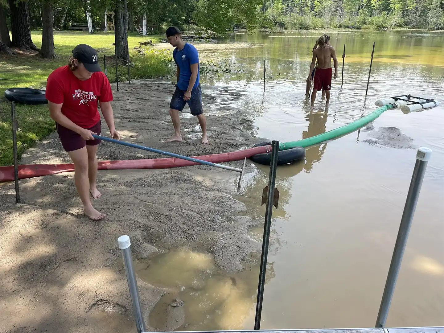 A Beach Sanding Makeover on Cedar Lake In West Branch MI