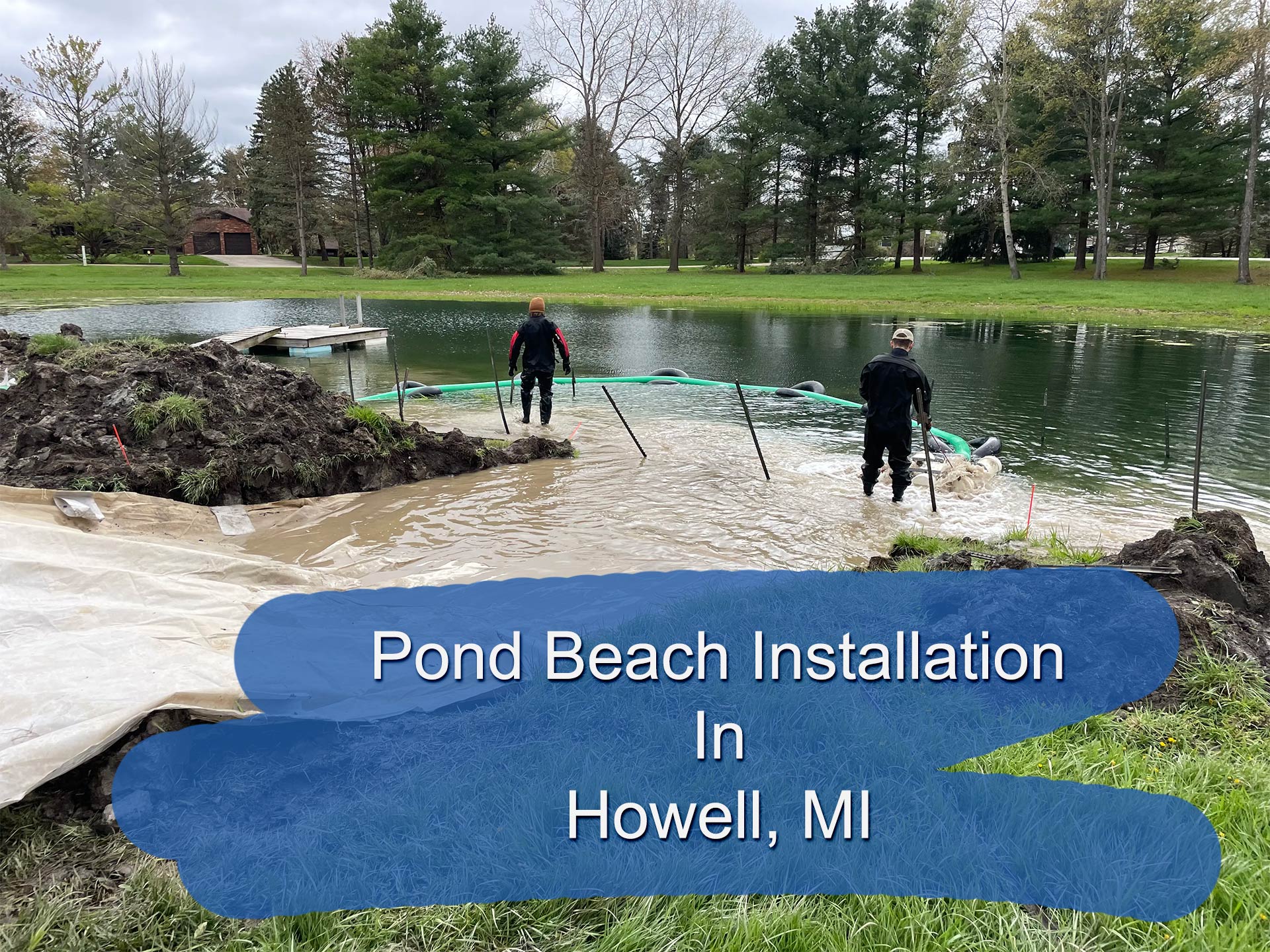 A Pond Beach Installation in Howell, Michigan