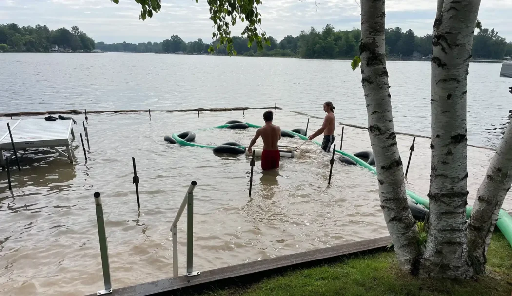 A Beach Sanding on Wiggins Lake in Gladwin, MI