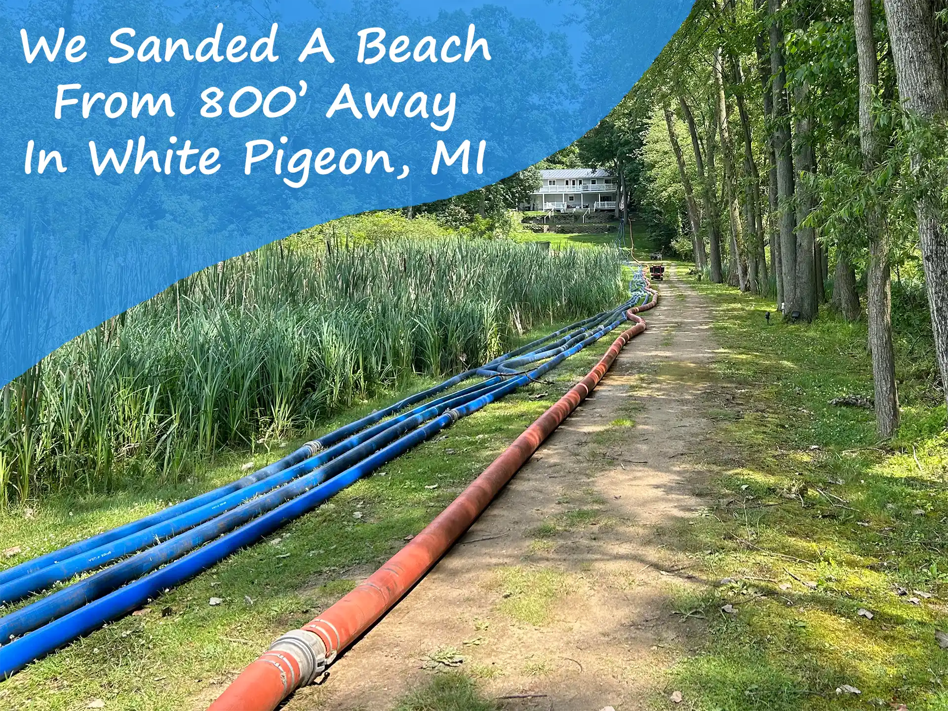 Lake Bottom Beach Sanding at Long Lake in White Pigeon, Michigan