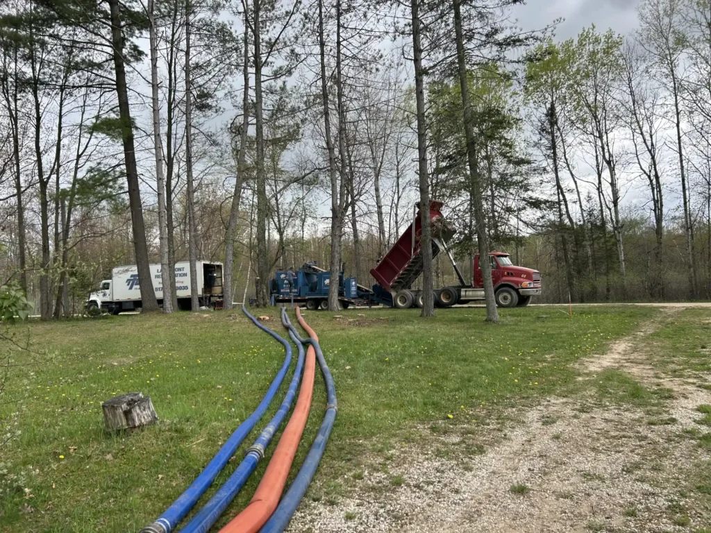pumping beach sand from the street to the beach with our Sand Pro System!